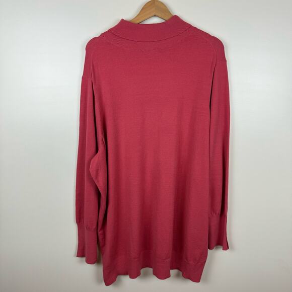Torrid Womens Everyday Soft Turtleneck Sweater In Holly Berry Pink Sz 5X | Comfy - Picture 6 of 14